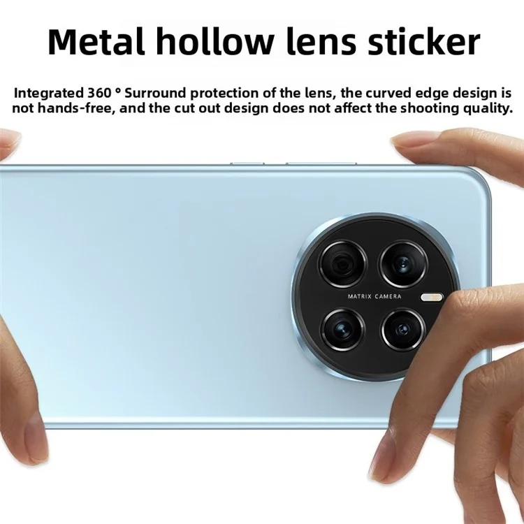 KALEBOL KLB-LPC005 For Honor Magic7 5G Hollow Lens Protector Aluminum Alloy Phone Camera Bezel Cover