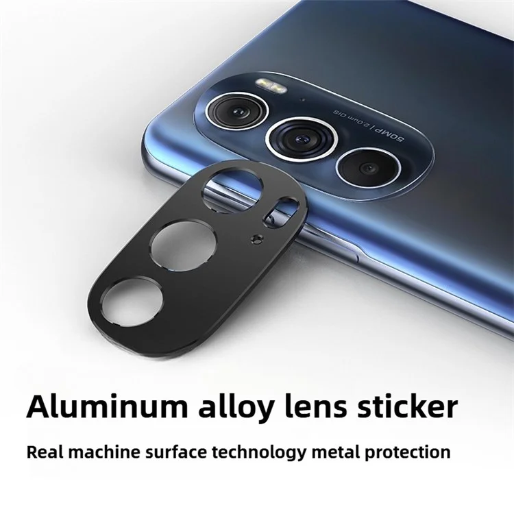 KALEBOL KLB-LPC005 Pour Motorola Edge 30 Pro (Motorola Edge+ (2022)) Protection d'Objectif Évidée Bague de Protection en Alliage d'Aluminium pour Appareil Photo de Téléphone