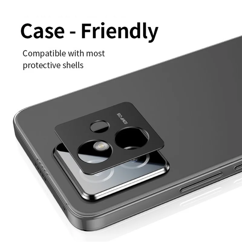 KALEBOL KLB-LPC005 For Honor X60 GT 5G Hollow Lens Protector Aluminum Alloy Phone Camera Bezel Cover