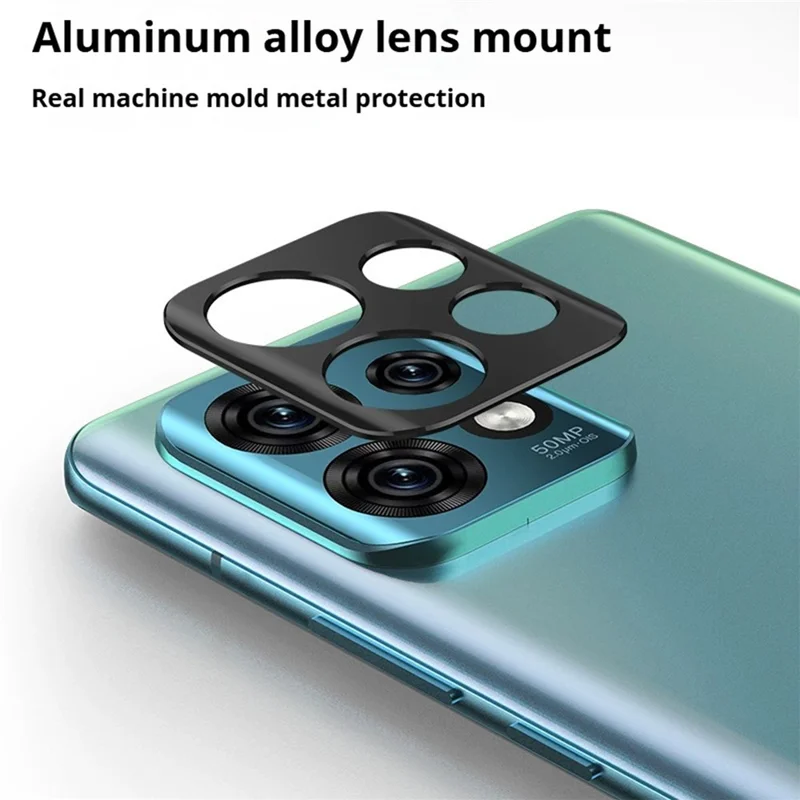 KALEBOL KLB-LPC005 For Motorola Edge 40 Pro 5G Hollow Lens Protector Aluminum Alloy Phone Camera Bezel Cover