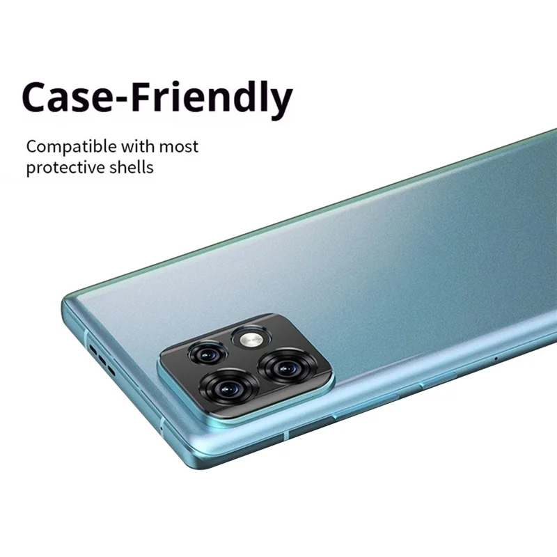 KALEBOL KLB-LPC005 For Motorola Edge 40 Pro 5G Hollow Lens Protector Aluminum Alloy Phone Camera Bezel Cover