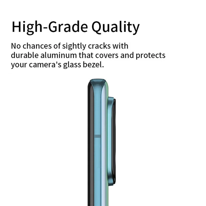 KALEBOL KLB-LPC005 For Motorola Edge 40 Pro 5G Hollow Lens Protector Aluminum Alloy Phone Camera Bezel Cover