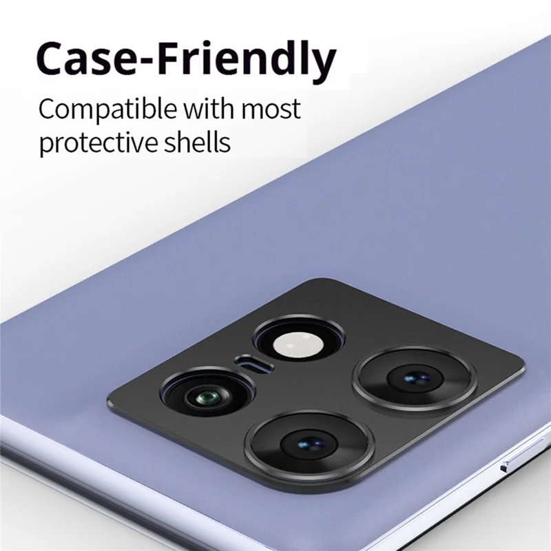 KALEBOL KLB-LPC005 For Motorola Edge 50 Pro 5G Hollow Lens Protector Aluminum Alloy Phone Camera Bezel Cover