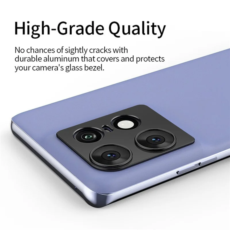 KALEBOL KLB-LPC005 For Motorola Edge 50 Pro 5G Hollow Lens Protector Aluminum Alloy Phone Camera Bezel Cover
