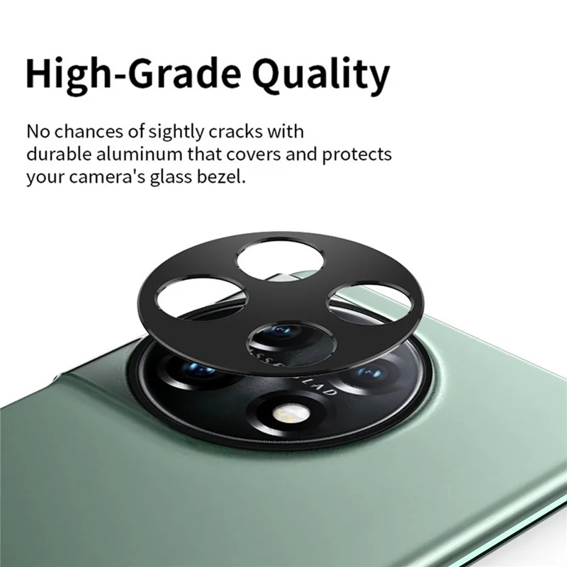 KALEBOL KLB-LPC005 For OnePlus 11 5G Hollow Lens Protector Aluminum Alloy Phone Camera Bezel Cover