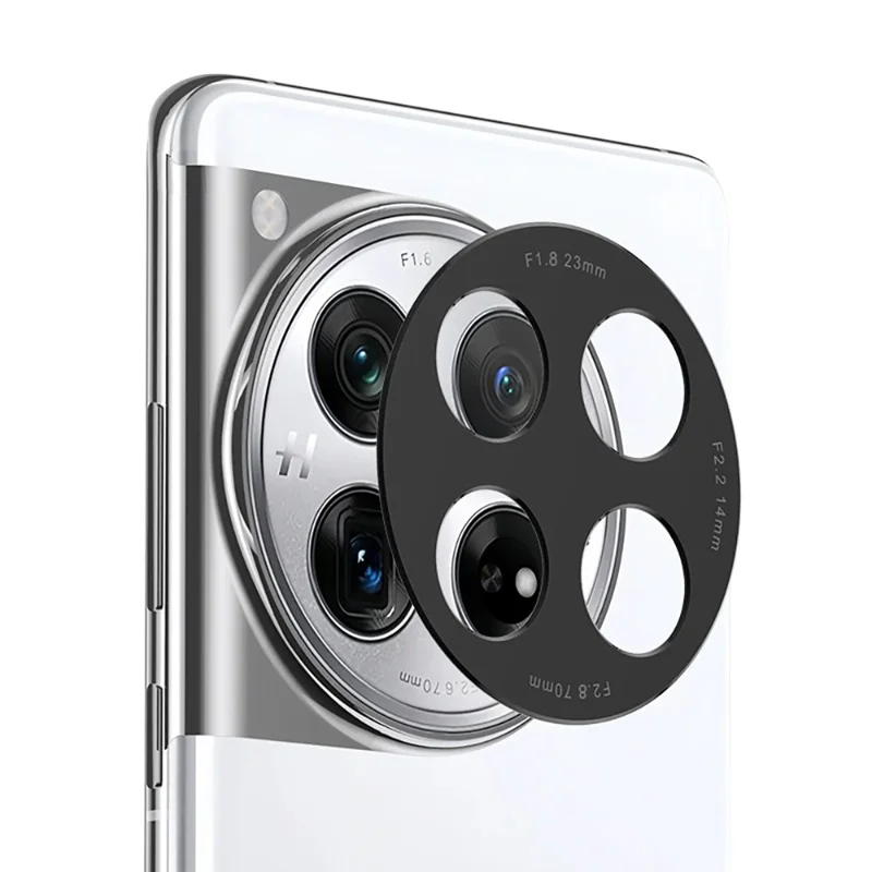 KALEBOL KLB-LPC005 Para OnePlus 12 5G Protetor de Lente Vazado Capa de Moldura de Câmera de Telefone em Liga de Alumínio