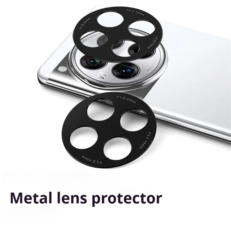 KALEBOL KLB-LPC005 Para OnePlus 12 5G Protetor de Lente Vazado Capa de Moldura de Câmera de Telefone em Liga de Alumínio