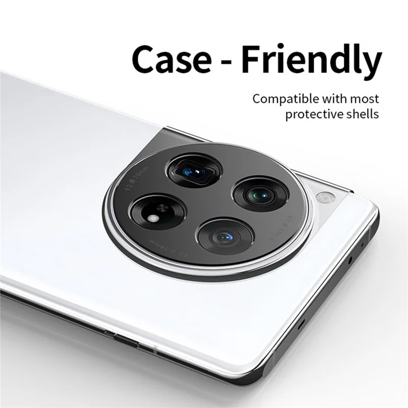 KALEBOL KLB-LPC005 Para OnePlus 12 5G Protetor de Lente Vazado Capa de Moldura de Câmera de Telefone em Liga de Alumínio