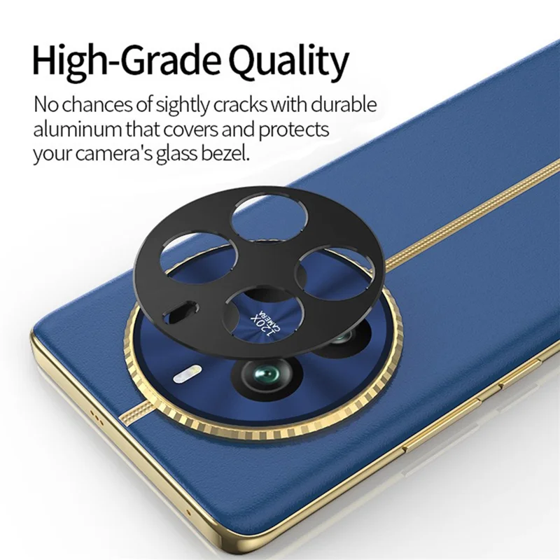 KALEBOL KLB-LPC005 Hohllinsen-Schutz Aluminium-Legierung Kamera-Rahmen für Realme 12 Pro 5G