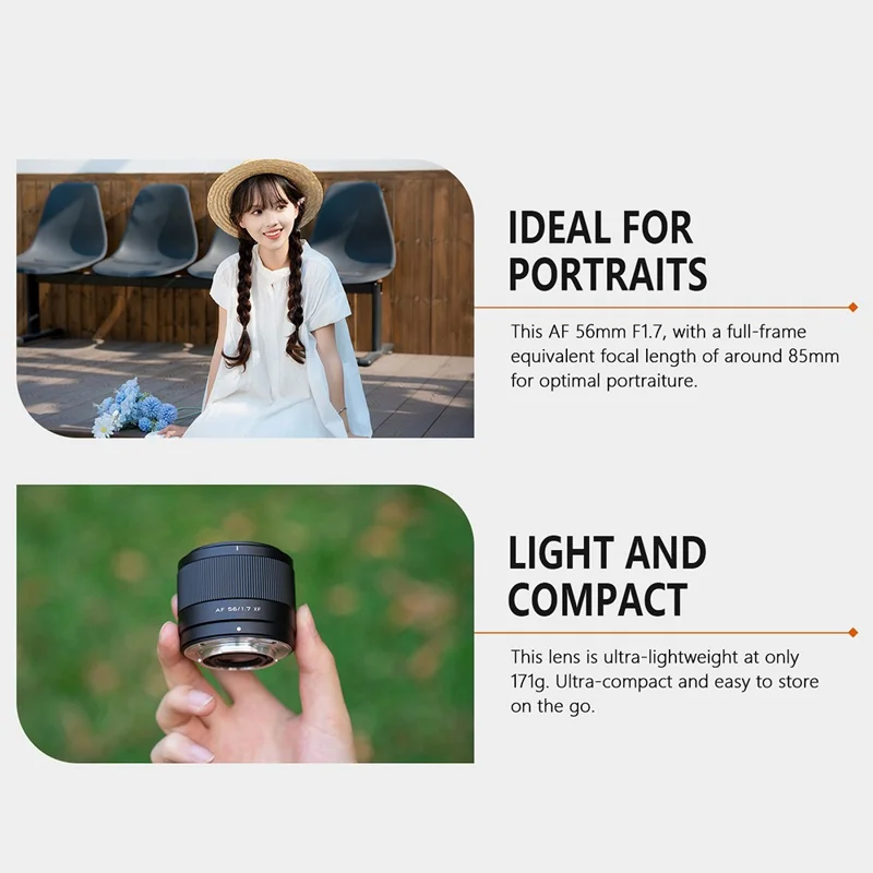 VILTROX APS-C Objectif pour Fujifilm X-T5 X-T4 X-T30 II X-S10 X-T200 X-T30 X-H1 X-H2 X-T3 X-T100 56mm F1.7 FX STM Objectif à Mise au Point Automatique