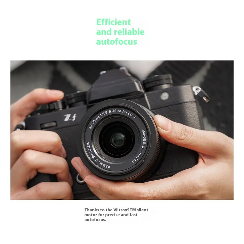 VILTROX 20mm F2.8 Z STM Lente para Montagem Nikon Z Z8 Z9 Z6 Z7 II Z5 Lente Fixa de Ângulo Amplo para Câmera Full Frame