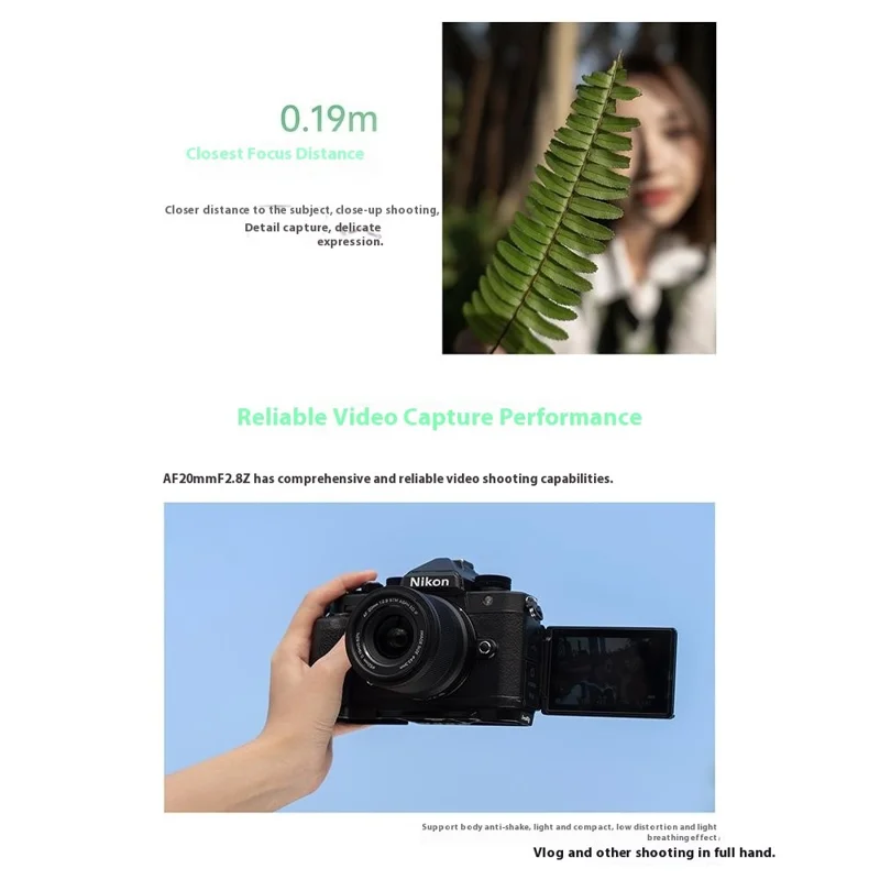 VILTROX 20mm F2.8 Z STM Lente para Montagem Nikon Z Z8 Z9 Z6 Z7 II Z5 Lente Fixa de Ângulo Amplo para Câmera Full Frame