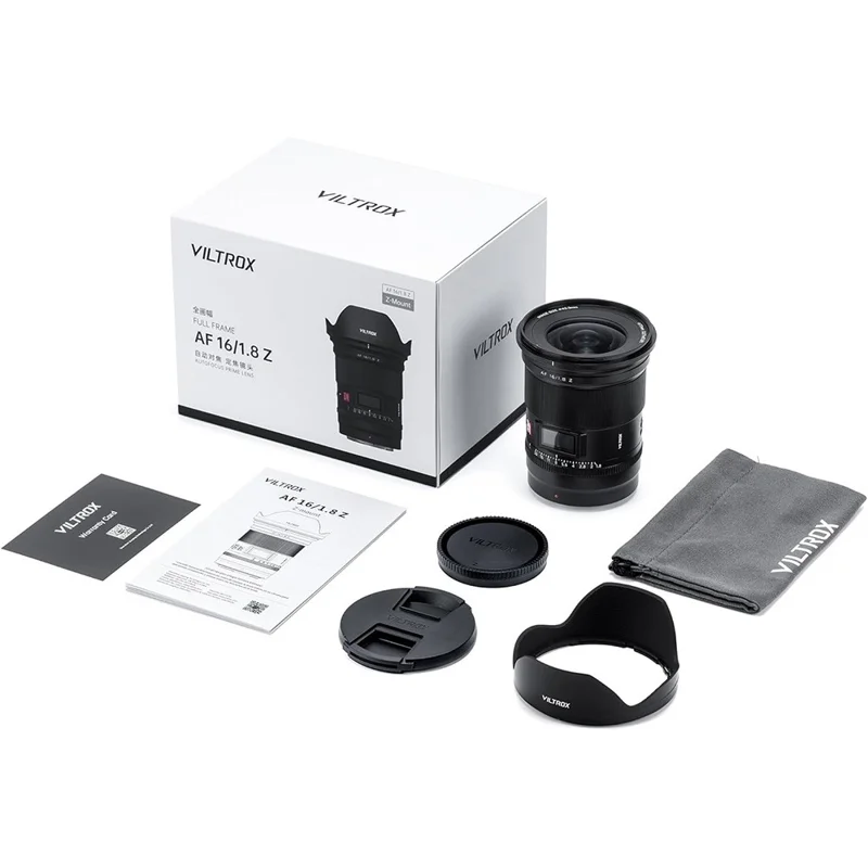 VILTROX AF 16mm F1.8 Z Lente Grande Angular para Montagem Nikon Z Z7 Z7ii Z8 Z8ii Z9 Zf Z30 Z50 Zfc Câmera com Tela LCD