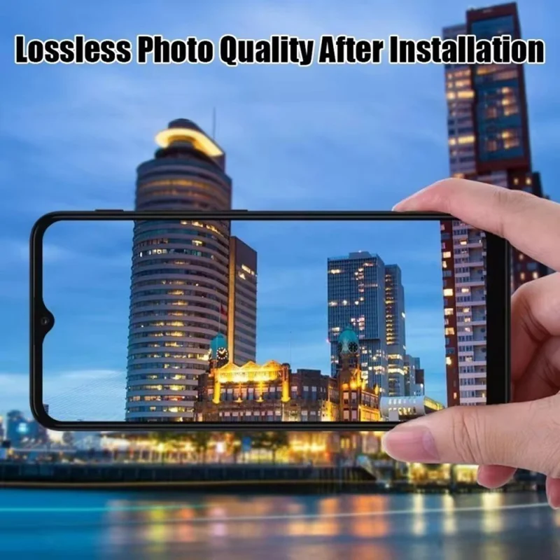 WANLONFENG JS Series For iPhone 17 Pro Camera Lens Protector Metal Integrated Lens Film with Cleaning Cloth - Orange