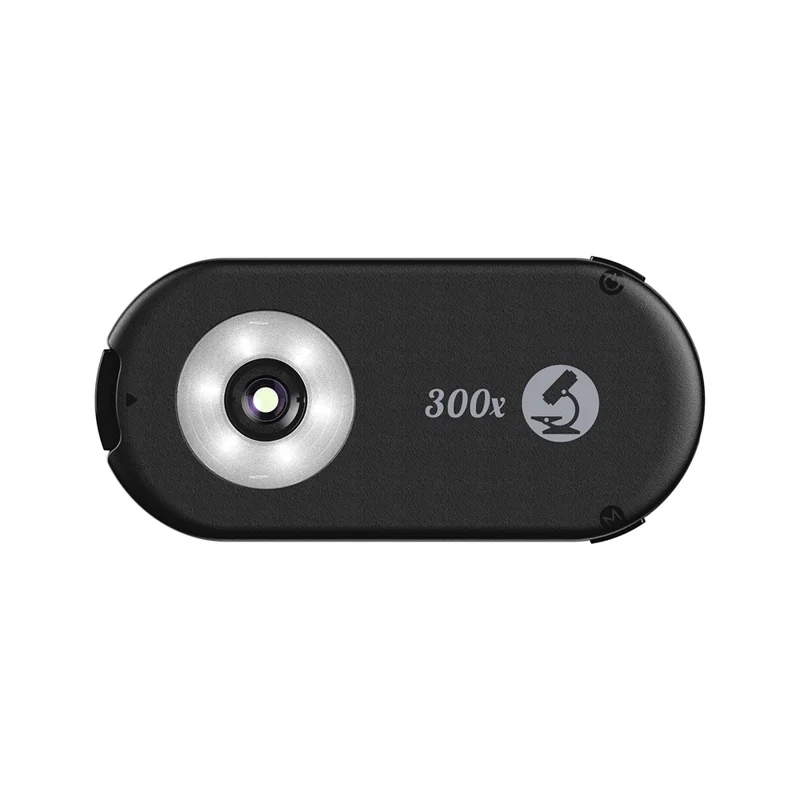 APEXEL APL-MS300 300X Lente per microscopio per telefono Accessori Clip-On Magnifier con illuminazione a LED a tre colori