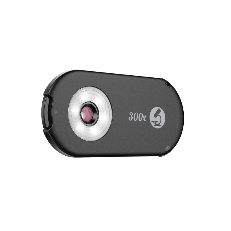 APEXEL APL-MS300 300X Lente per microscopio per telefono Accessori Clip-On Magnifier con illuminazione a LED a tre colori