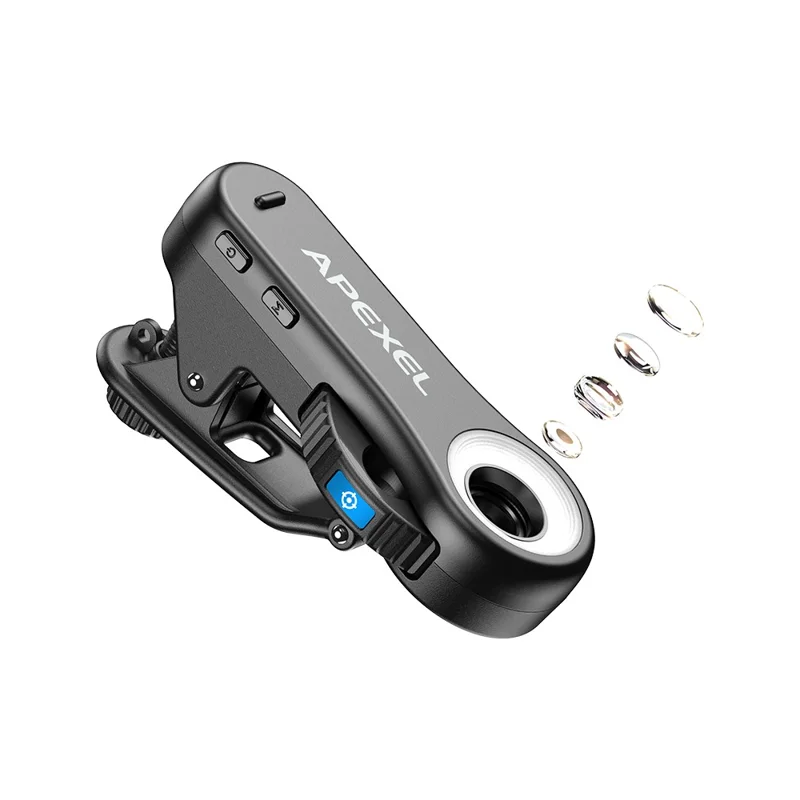 APEXEL APL-MS3L telefonmikroskop med LED-lys, 40X 80X 120X zoom lommemikroskop kamera-tilbehør