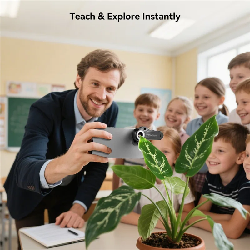 APEXEL APL-MS3L telefonmikroskop med LED-lys, 40X 80X 120X zoom lommemikroskop kamera-tilbehør