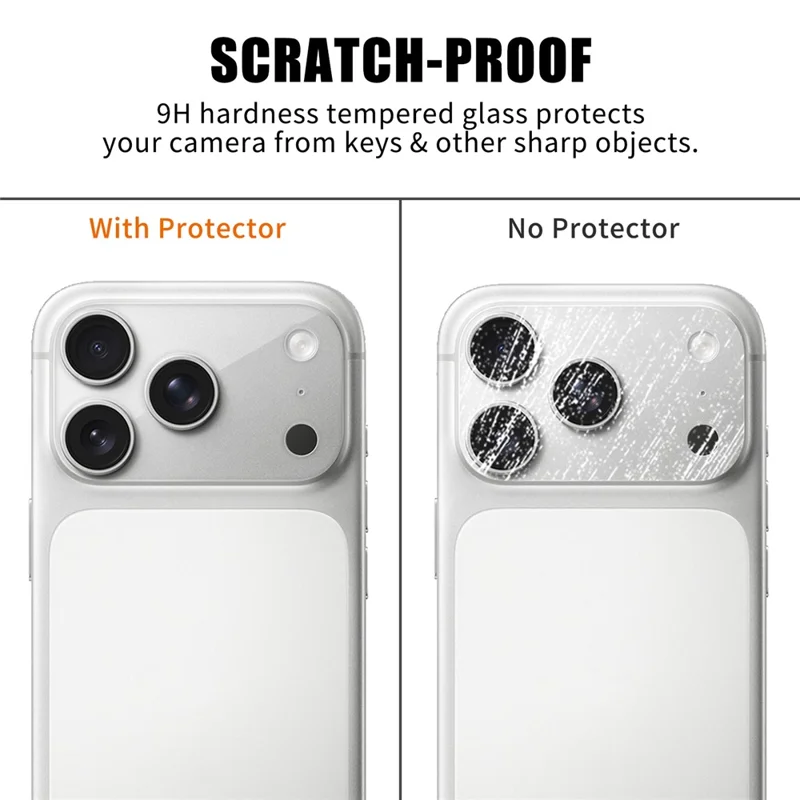 For iPhone 17 Pro Max Full Cover Camera Lens Protector High Definition Anti Fingerprint AR Tempered Glass Lens Film - Transparent