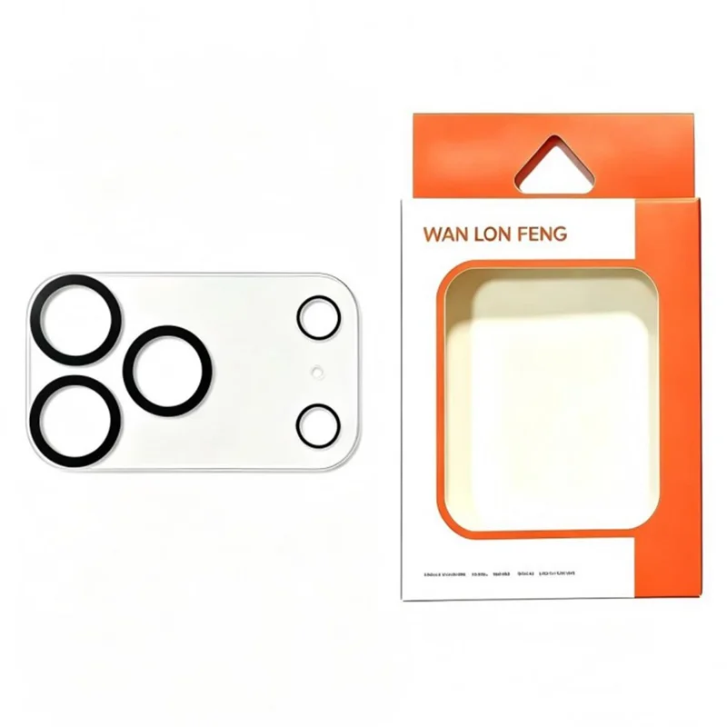 WANLONFENG for iPhone 18 Pro Max Camera Lens Protector Clear Silk Printing Tempered Glass Lens Film - Transparent