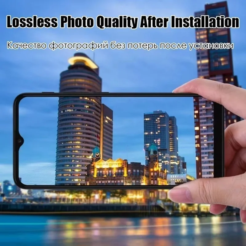 WANLONFENG for iPhone 18 Pro / 18 Pro Max Camera Lens Protector Metal CD Pattern Tempered Glass Lens Film - Black