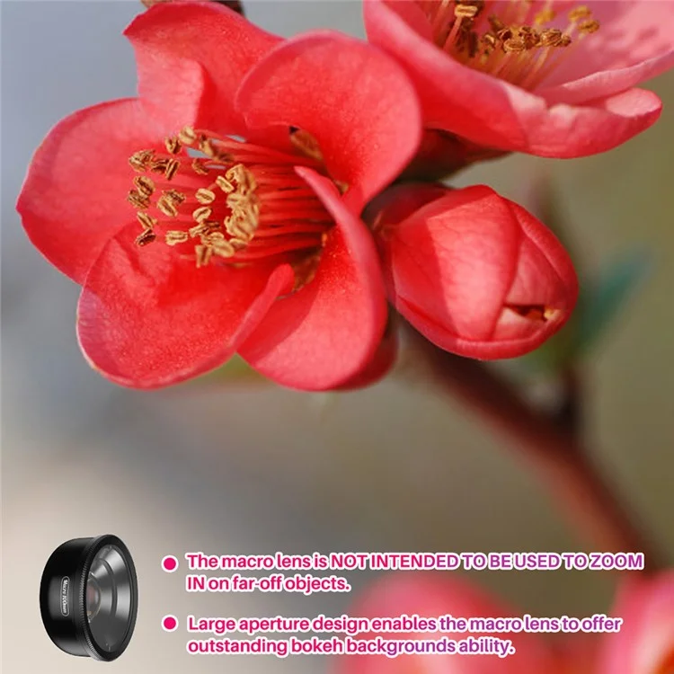 APEXEL APL-HB100CPL Macro Lens Kit for Phone, 10X Macro Lens + CPL Filter Phone Lens Attachment