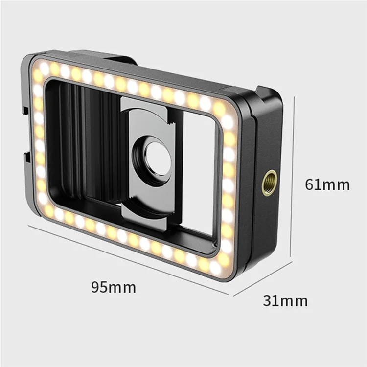 APEXEL APL-FL23 M17-37 LED-заполняющий свет для видео с портативным зажимом для селфи с портом 1/4 дюйма для телефона
