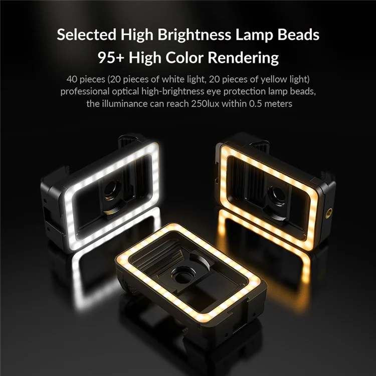 APEXEL APL-FL23 M17-37 LED-заполняющий свет для видео с портативным зажимом для селфи с портом 1/4 дюйма для телефона