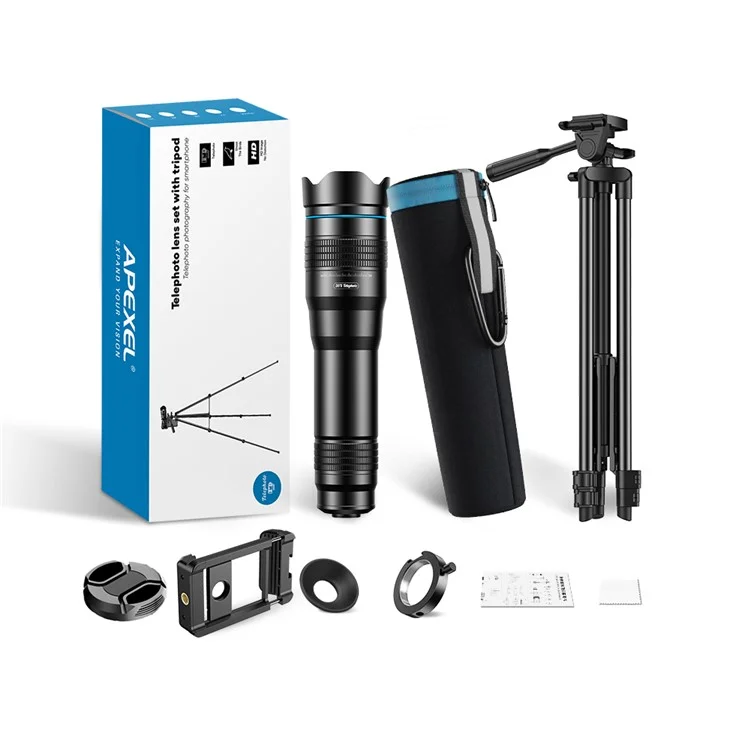 APEXEL APL-36XCR50 Aluminum Alloy 36X Telephoto Lens Phone Camera for Bird Watching Hiking