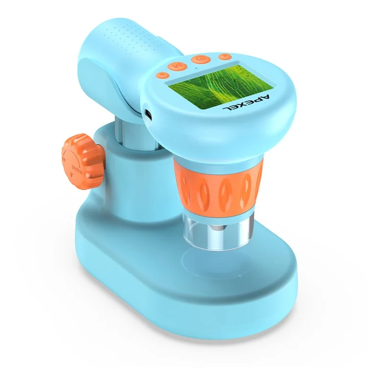 APEXEL APL-MS201 800x Vergrößerung 2-Zoll-Biologisches HD-Mikroskop für Kinder