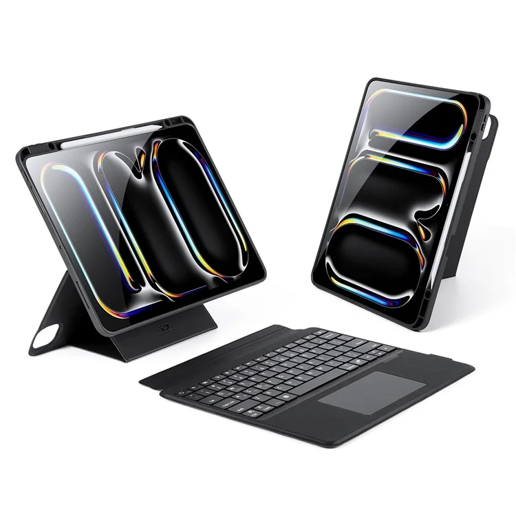 DUX DUCIS Per iPad Pro 13 (2024) Stand Custodia in Pelle con Tastiera Bluetooth Staccabile