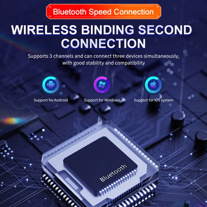 KB-333 78-Key Transparent Bluetooth-compatible Keyboard with Colorful Backlight for Android / Windows / iOS - Light Green