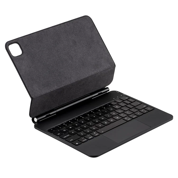 X7 For iPad Pro 11 (2024) M4 Magnetic Suspension Bluetooth-compatible Keyboard Leather Case with Backlight - Black