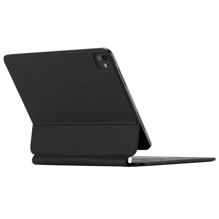 X7 For iPad Pro 11 (2024) M4 Magnetic Suspension Bluetooth-compatible Keyboard Leather Case with Backlight - Black