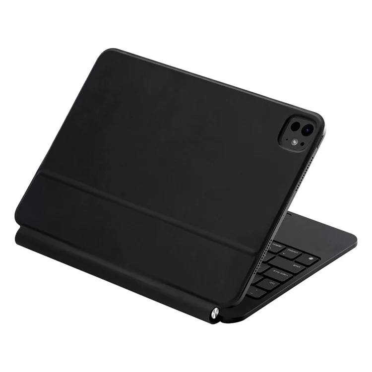 X7 For iPad Pro 11 (2024) M4 Magnetic Suspension Bluetooth-compatible Keyboard Leather Case with Backlight - Black