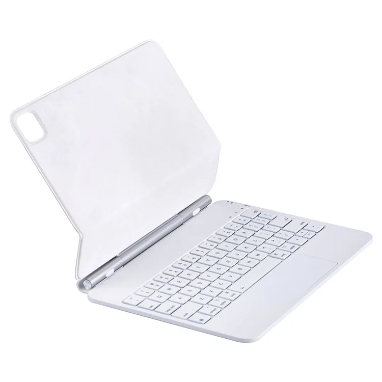 X7 Per iPad Pro 11 (2024) M4 Magnetic Suspension Bluetooth Keyboard Leather Case con Retroilluminazione - Bianco