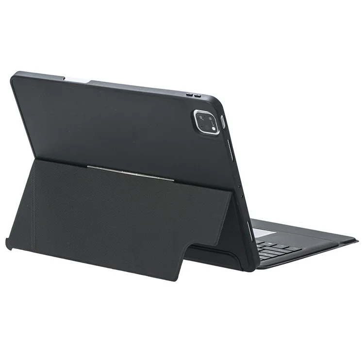 T12B-AS Per iPad Air 13 (2024) / iPad Pro 12.9-inch (2018) / (2020) / (2021) / (2022) Shaft di rotazione Stand Custodia in pelle + Tastiera Bluetooth retroilluminata