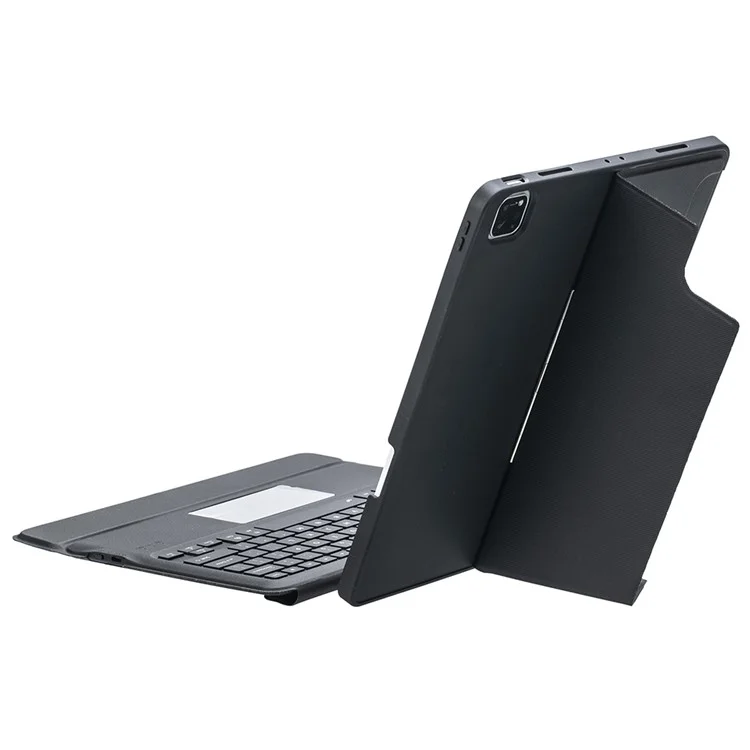 T12B-AS Per iPad Air 13 (2024) / iPad Pro 12.9-inch (2018) / (2020) / (2021) / (2022) Shaft di rotazione Stand Custodia in pelle + Tastiera Bluetooth retroilluminata