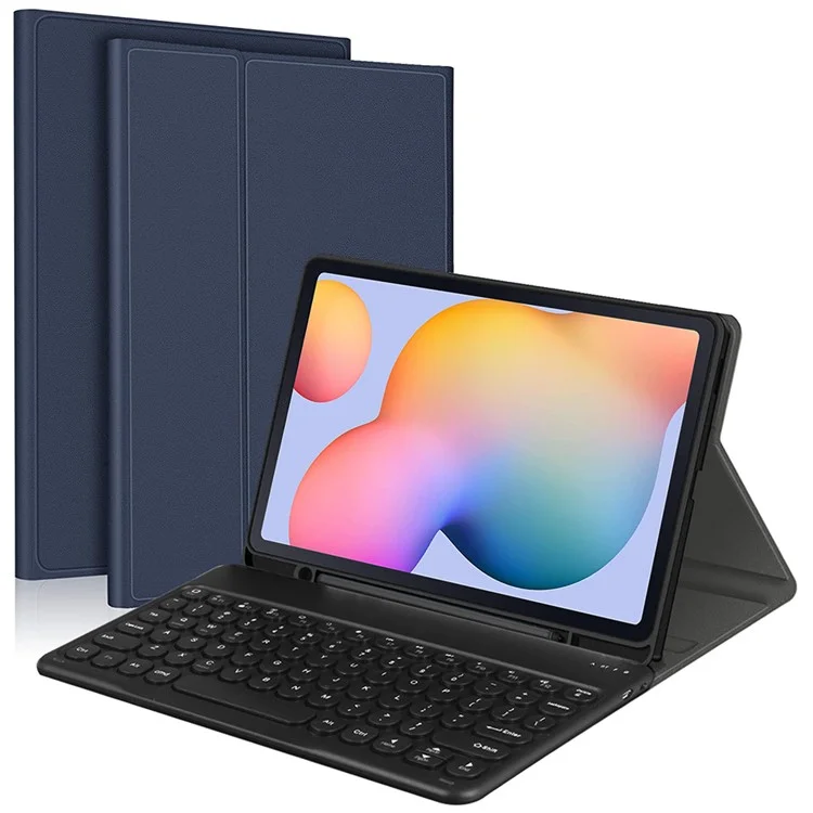 Per Samsung Galaxy Tab A8 10.5 (2022) Tastiera Bluetooth rimovibile Custodia in pelle con supporto per S Pen - Blu