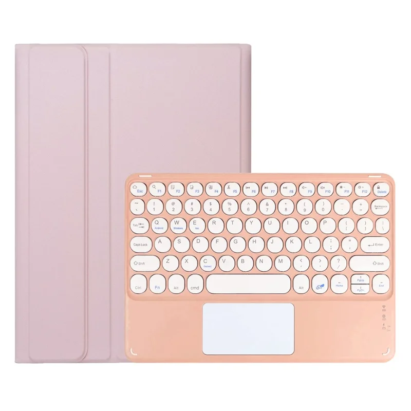 For Samsung Galaxy Tab A7 10.4 (2020) Detachable Bluetooth-compatible Touchpad Keyboard Cover with S Pen Holder - Pink