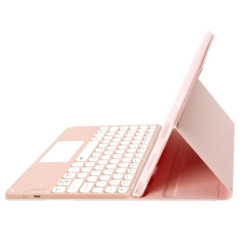For Samsung Galaxy Tab A7 10.4 (2020) Detachable Bluetooth-compatible Touchpad Keyboard Cover with S Pen Holder - Pink