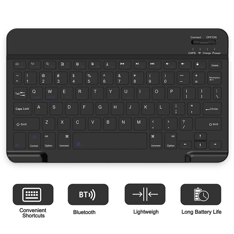 SK-X215 For Samsung Galaxy Tab A9+ Split Bluetooth-compatible Keyboard Leather Case + Dual Mode Mouse Set - Black