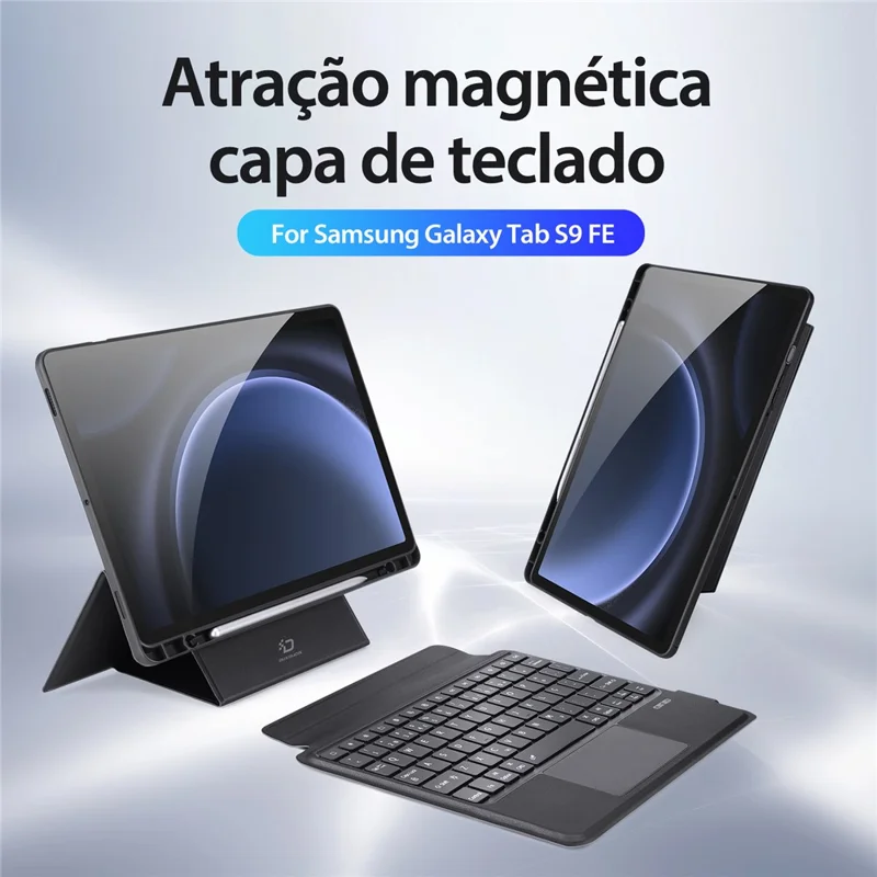 DUX DUCIS DK Series per Samsung Galaxy Tab S9 FE Tastiera portoghese con supporto in pelle PU Tablet Case