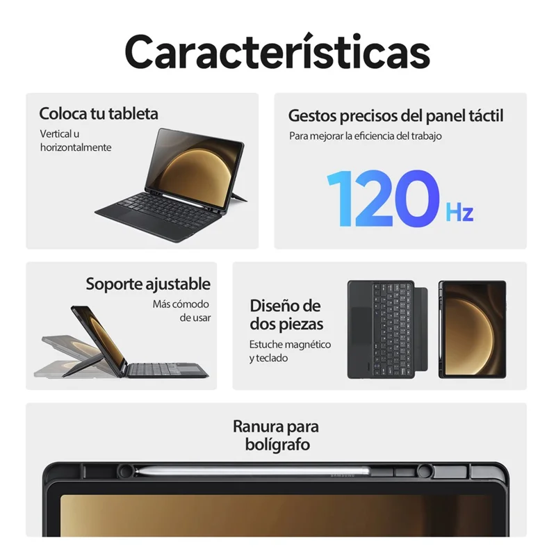 DUX DUCIS DK Series for Samsung Galaxy Tab S10+ / S9+ / S9 FE+ Detachable Portuguese Keyboard with Leather Case