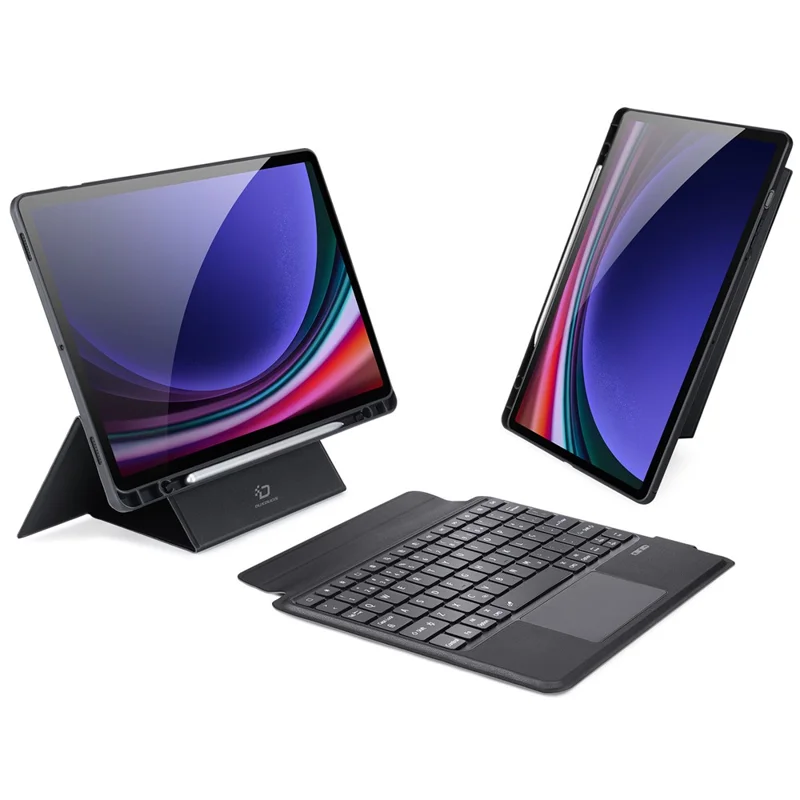 DUX DUCIS DK Series for Samsung Galaxy Tab S10 FE / S9 FE / S9 Backlight Portuguese Keyboard with Stand Leather Tablet Cover