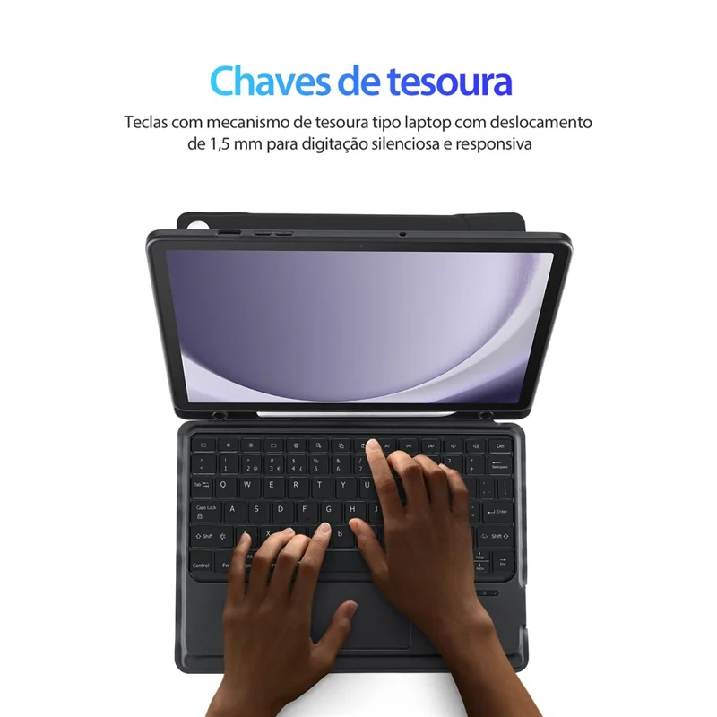 DUX DUCIS DK Series for Samsung Galaxy Tab A9+ Magnetic Detachable Portuguese Keyboard with Leather Case