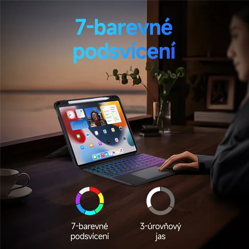 DUX DUCIS DK Series for iPad Air 11 (2025) / (2024) / Air (2022) / (2020) / Pro 11 (2022) / (2021) / (2020) / (2018) Czech Keyboard Case