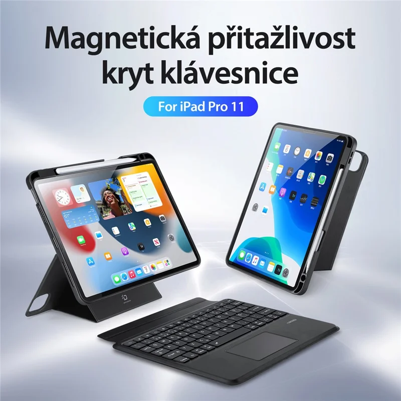 DUX DUCIS DK Series for iPad Air 11 (2025) / (2024) / Air (2022) / (2020) / Pro 11 (2022) / (2021) / (2020) / (2018) Czech Keyboard Case