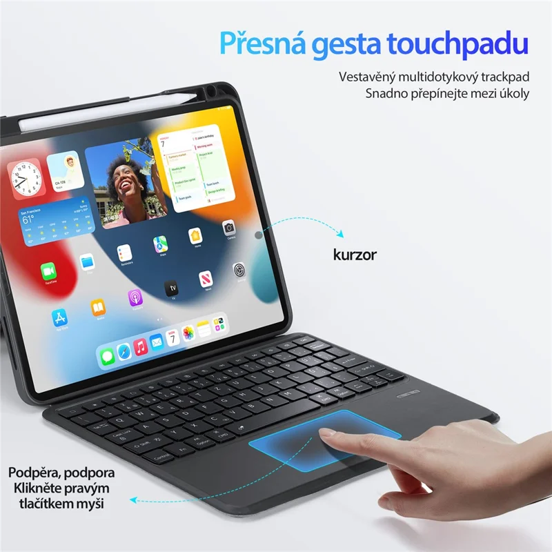 DUX DUCIS DK Series for iPad Air 11 (2025) / (2024) / Air (2022) / (2020) / Pro 11 (2022) / (2021) / (2020) / (2018) Czech Keyboard Case