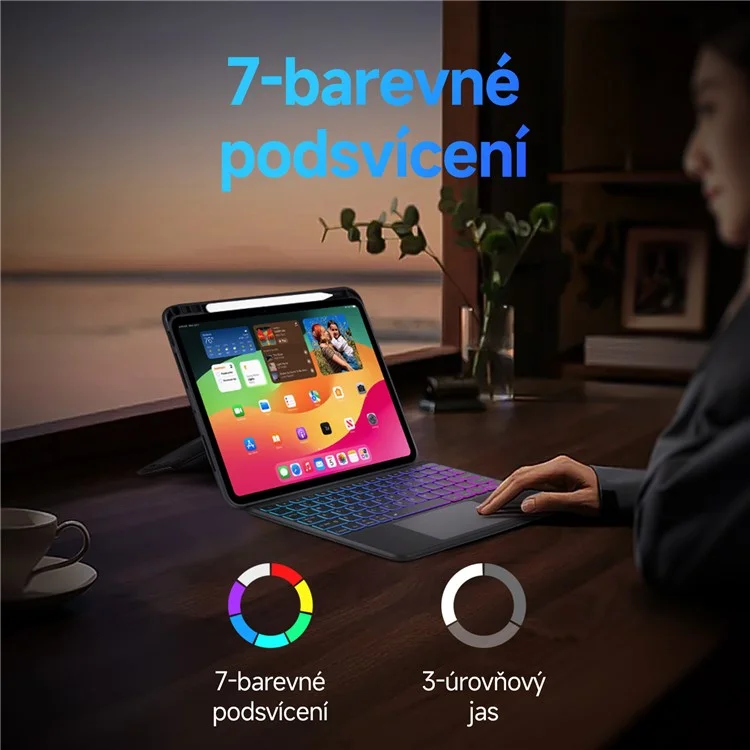 DUX DUCIS DK Series for iPad Pro 11 (2024) Magnetic Floating Detachable Keyboard (Checo) con Funda de Pie